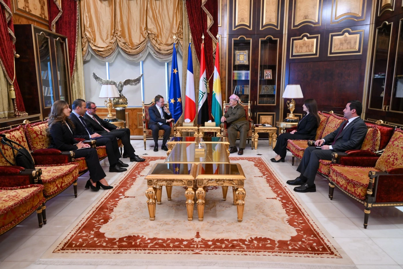 نقاش بين الرئيس بارزاني وسفير فرنسا لدى بغداد حول تشكيل الحكومة العراقية 