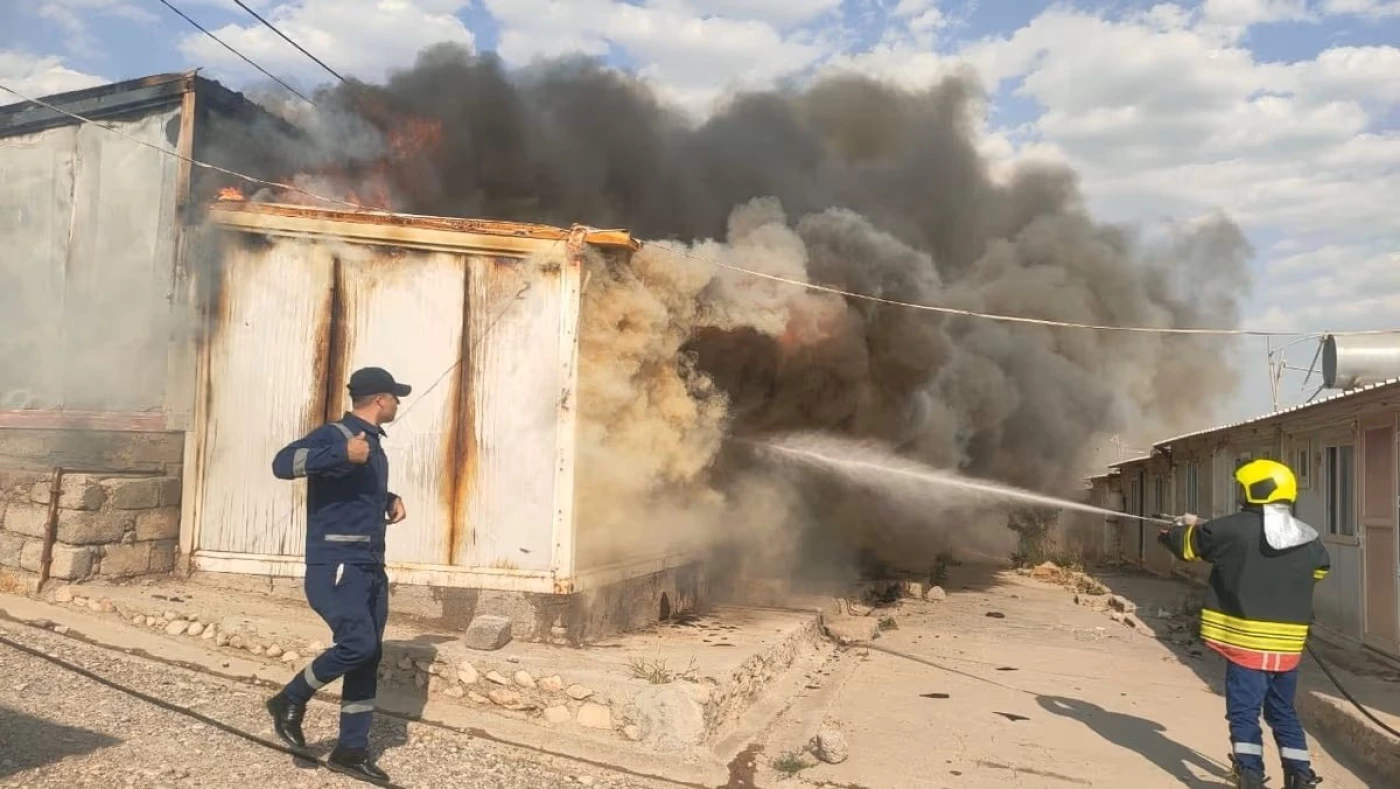 حريق بمخيّم للنازحين الأيزيديين في زاخو.. توجد خسائر