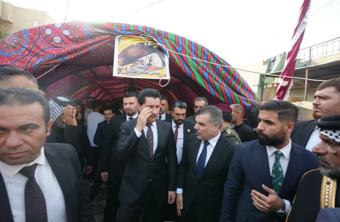 صور| وفد من الديمقراطي الكوردستاني يحضر مجلس عزاء "عباس العتابي" أحد ضحايا اشتباكات زراعة الكرخ