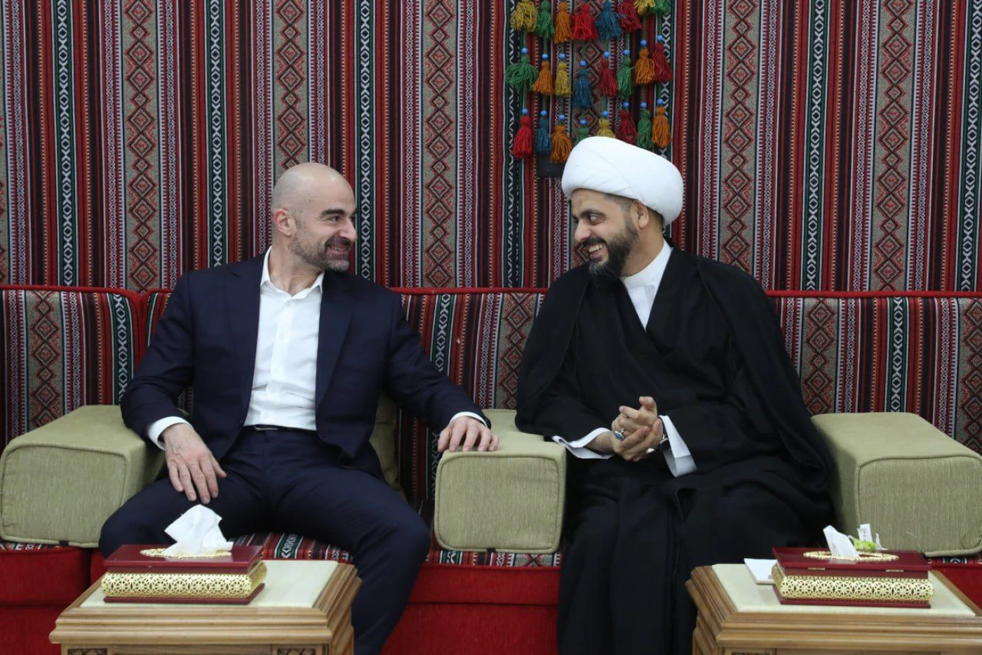 قيس الخزعلي يناقش بافل طالباني الاستعدادات للانتخابات البرلمانية المقبلة