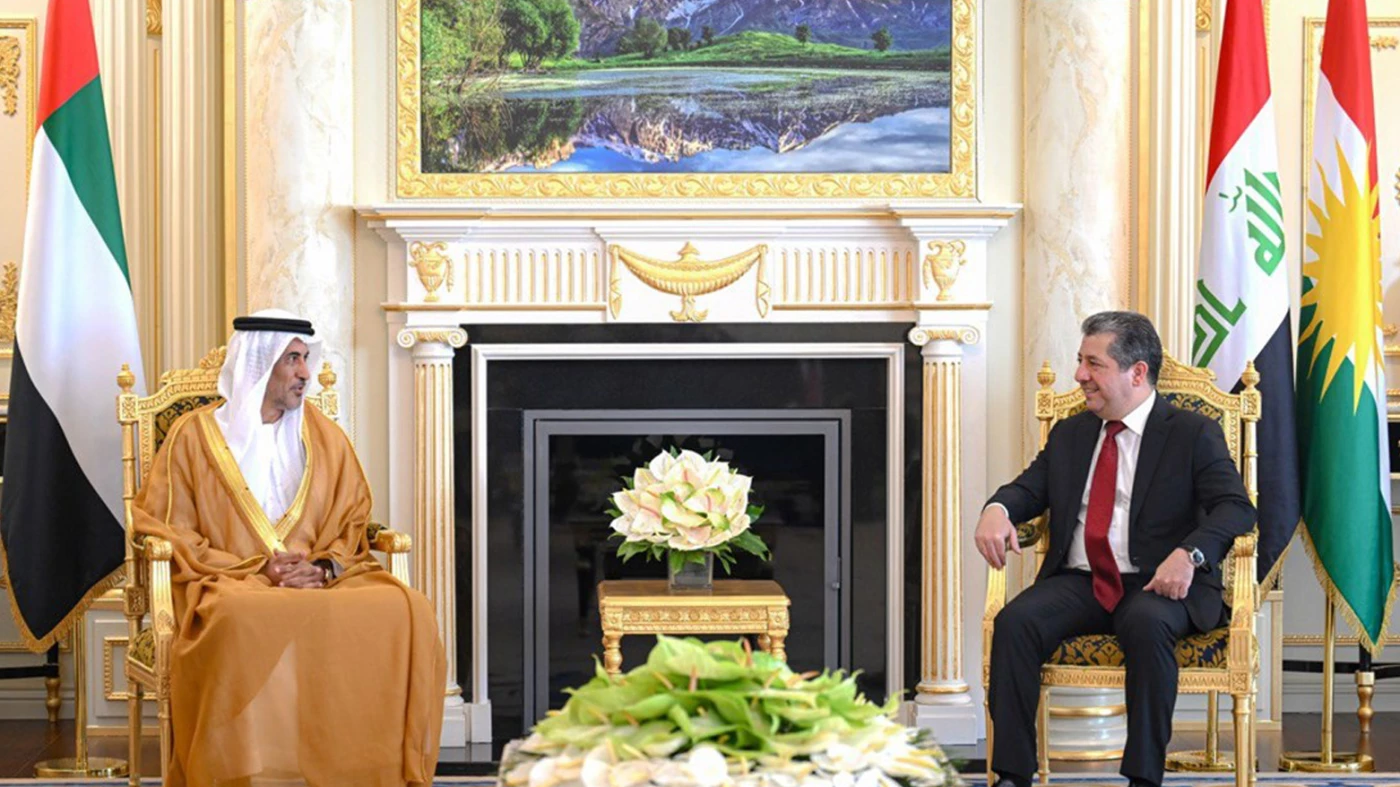 مسرور بارزاني يستقبل المبعوث الإماراتي الخاص إلى كوردستان
