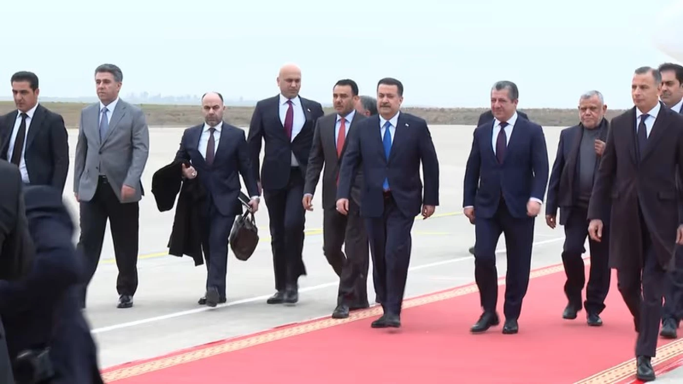 وفد الإطار التنسيقي برئاسة السوداني يصل إقليم كردستان