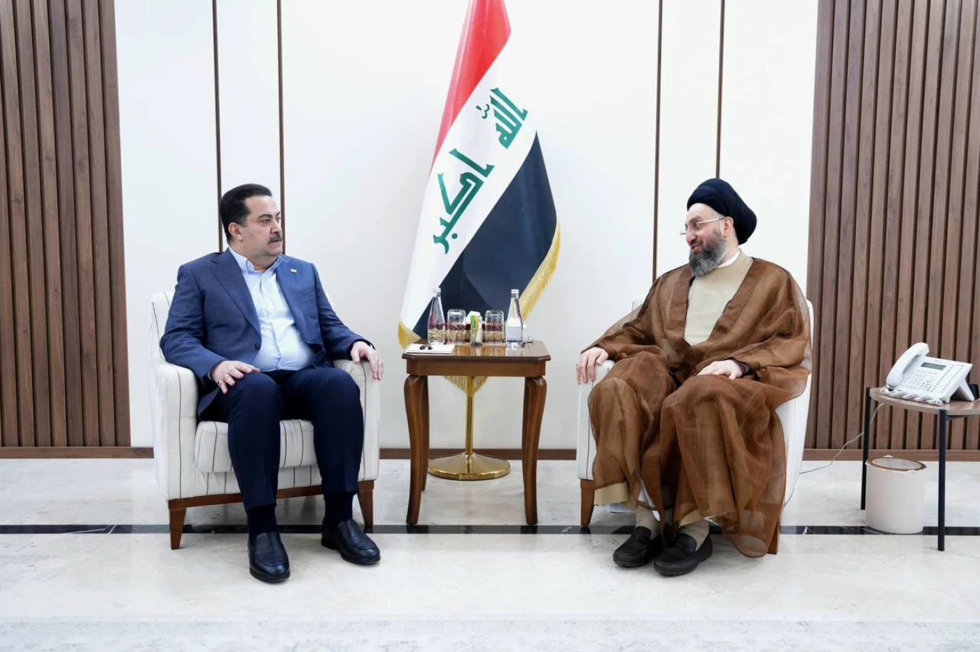 السوداني يبحث مع الحكيم الاستعدادات للانتخابات وتوحيد الصف 