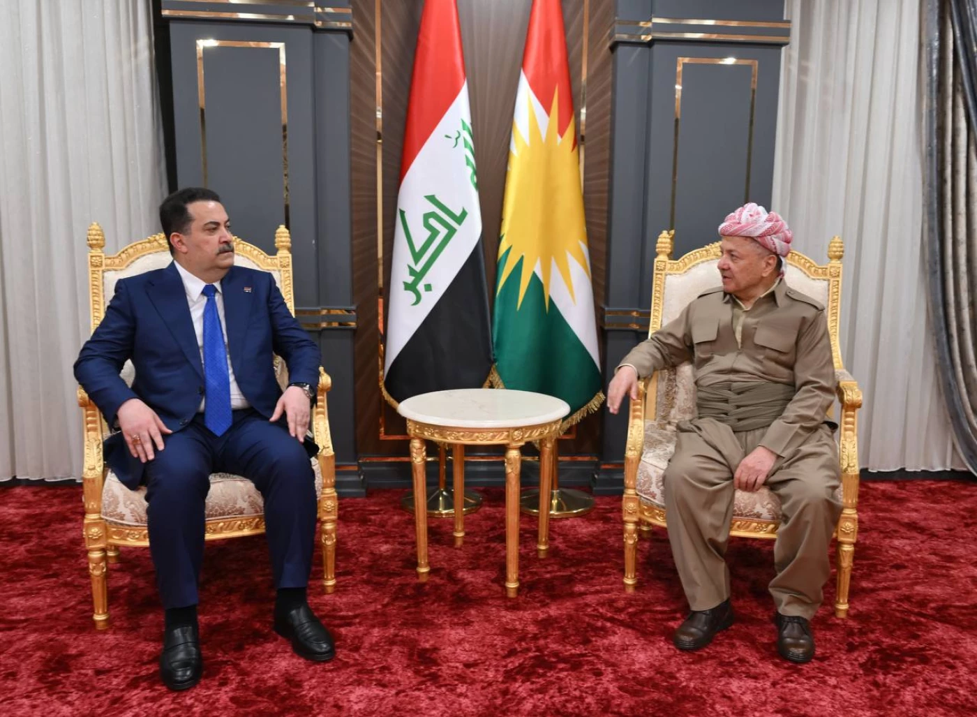 السوداني يؤكد للرئيس بارزاني ضرورة تعاون جميع القوى لاستكمال الاستحقاقات الانتخابية