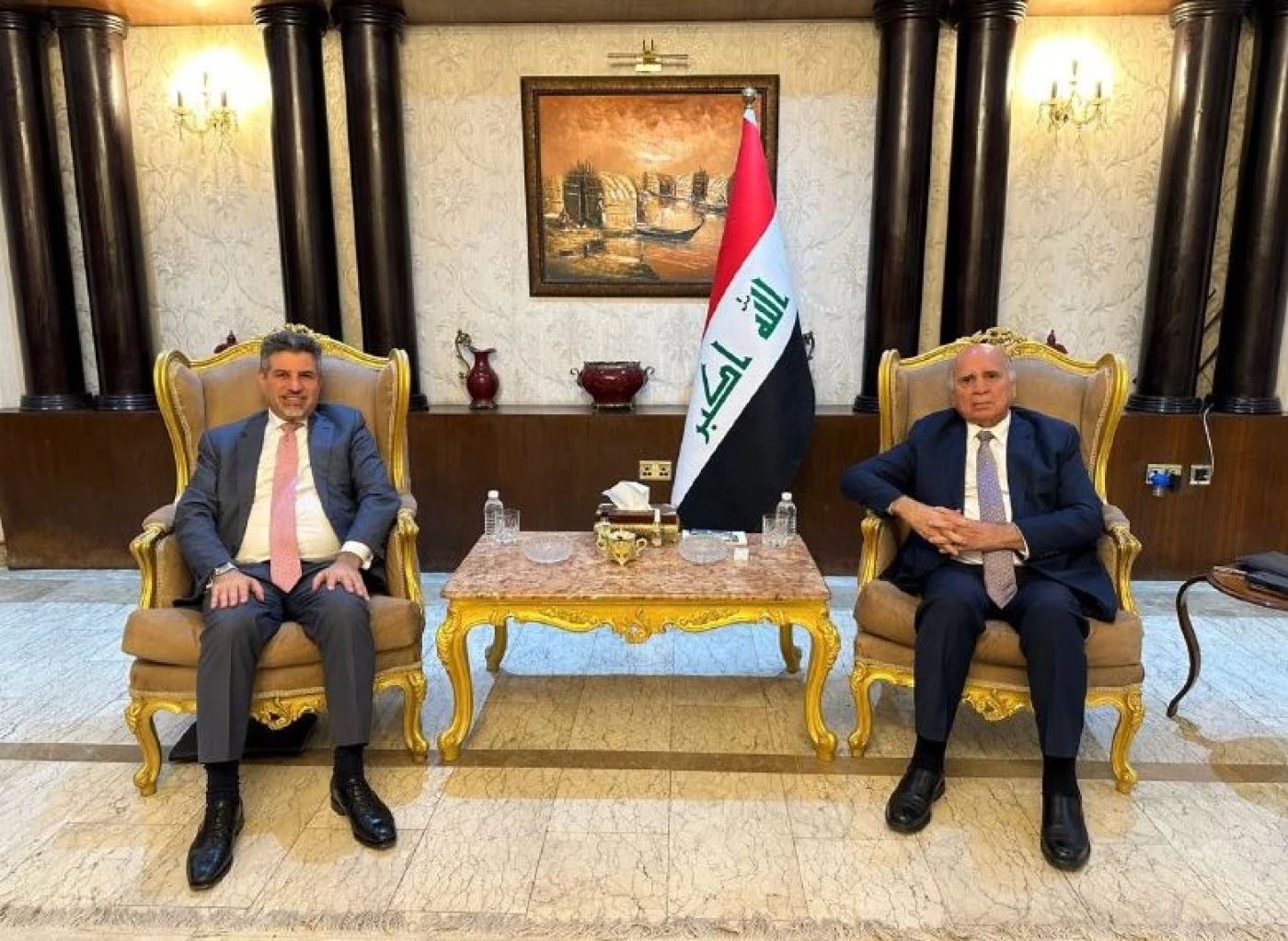 الشركات الأميركية في الإقليم وعلاقات بغداد وأربيل.. مباحثات بين فؤاد حسين والقائم بأعمال سفارة واشنطن