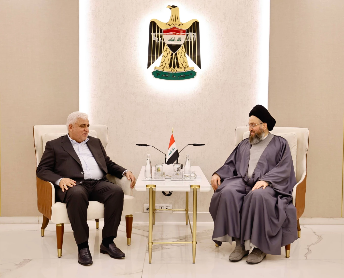 تأكيد "وحدة الإطار التنسيقي".. عمار الحكيم يلتقي فالح الفياض على رأس وفد ائتلاف السوداني