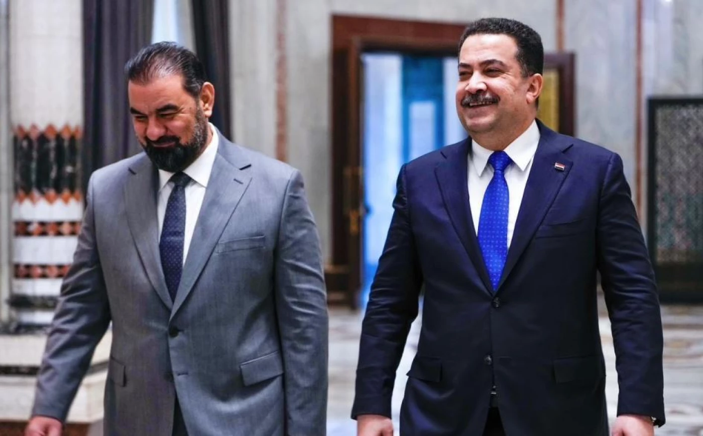 استعرضا تطورات الأوضاع ومسار حوارات القوى السياسية.. لقاء يجمع السوداني وهيبت الحلبوسي