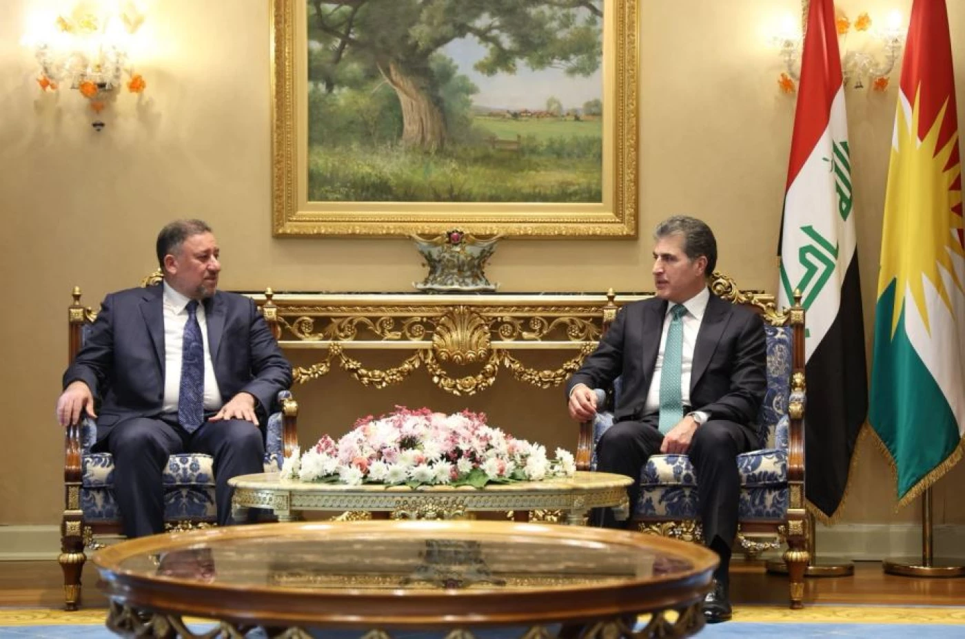 نيجيرفان بارزاني والخنجر يبحثان ملف الانتخابات والمشاكل العالقة بين بغداد وأربيل