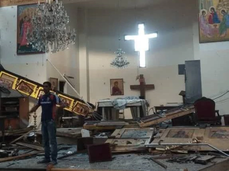 مشاهد قاسية.. انفجار داخل كنيسة في دمشق يوقع عدداً من القتلى والجرحى 