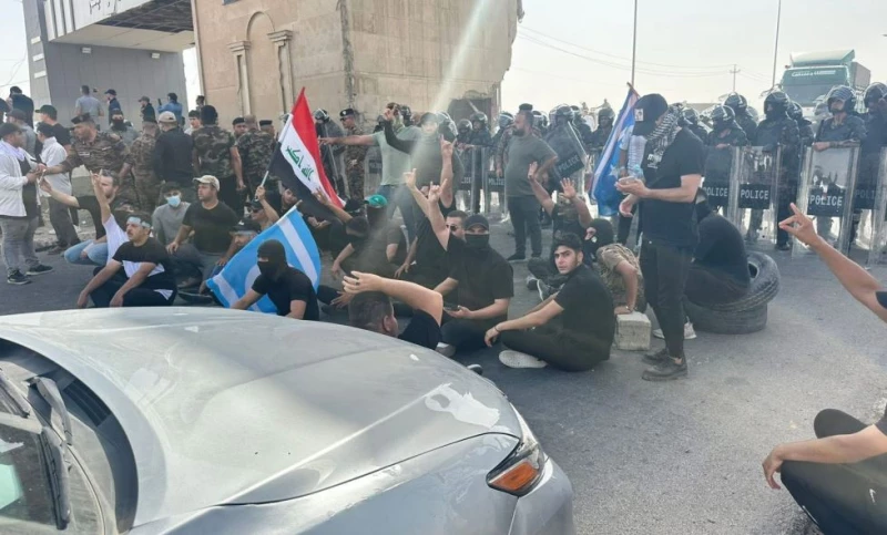 قطع الطريق الواصل بين أربيل وكركوك
