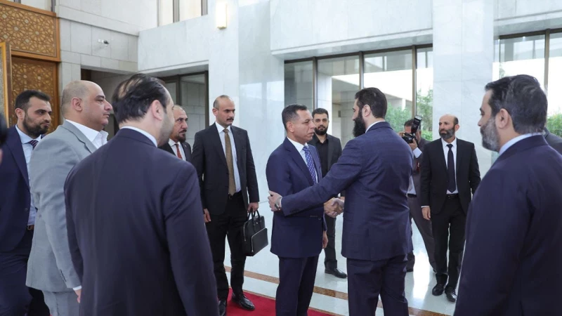 صور من أول لقاء عراقي رسمي مع أحمد الشرع في دمشق