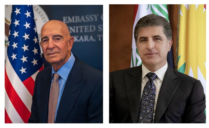 نيجيرفان بارزاني يبحث توماس باراك الأوضاع في سوريا