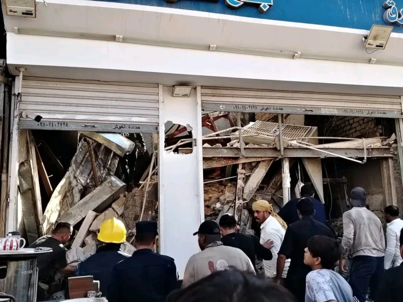 صور| سقوط سقف أحد مطاعم النجف والحصيلة مجهولة