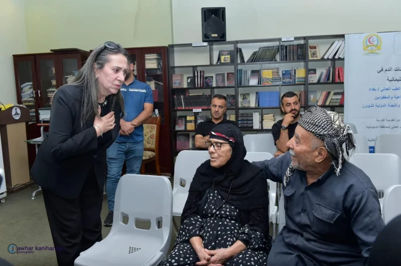 صور | جمع عيّنات دم من ذوي ضحايا الأنفال للتعرف على مفقوديهم في السليمانية