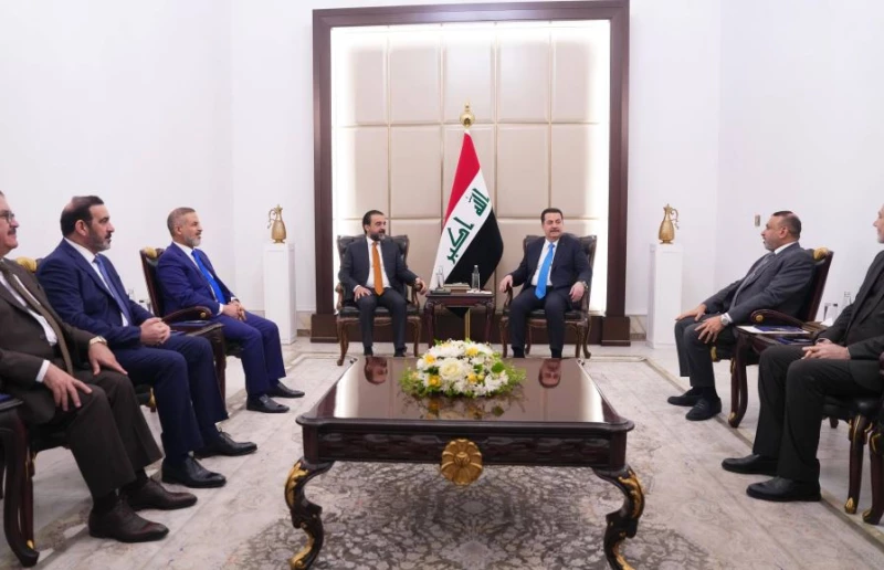 منع هروب "الإرهابيين" من السجون وحوارات تشكيل الحكومة.. مباحثات بين السوداني والحلبوسي