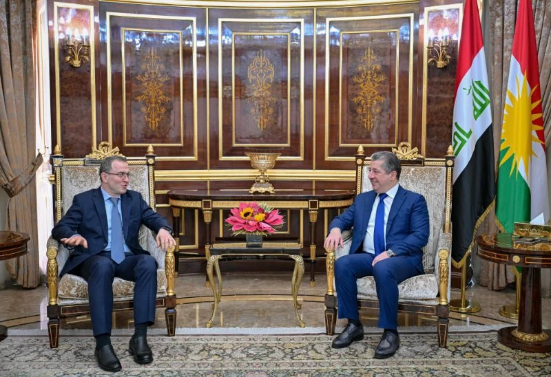 مسرور بارزاني بحث الانتخابات العراقية مع سفير روسيا
