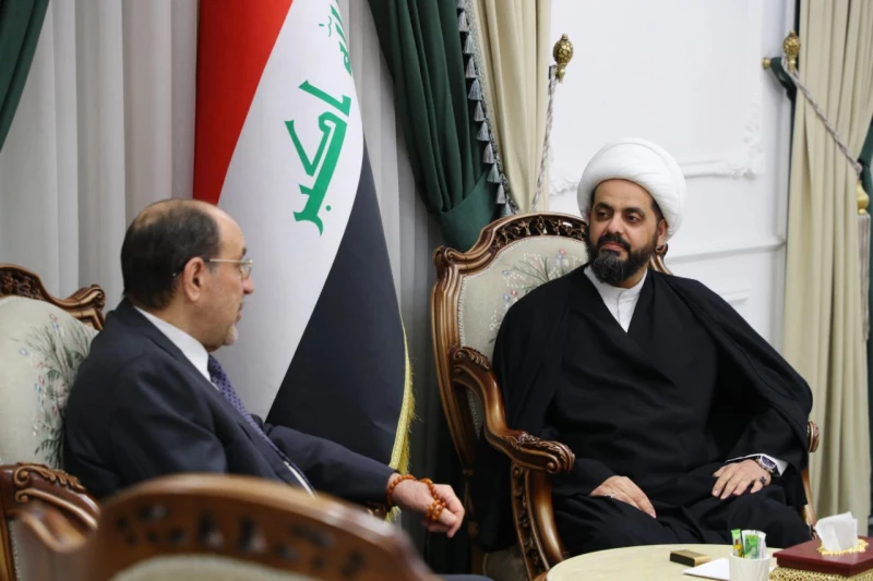 الخزعلي والمالكي يبحثان الأحداث في سوريا وتكليف رئيس مجلس الوزراء