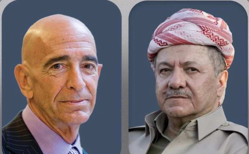 اتفاق "قسد" وحكومة سوريا وأوضاع العراق.. مباحثات بين الرئيس بارزاني والمبعوث الأميركي توم برّاك