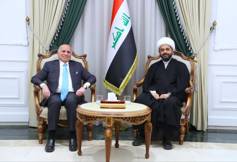 فؤاد حسين في منزل قيس الخزعلي.. نقاش حول ضرورة تسريع خطوات تشكيل الحكومة
