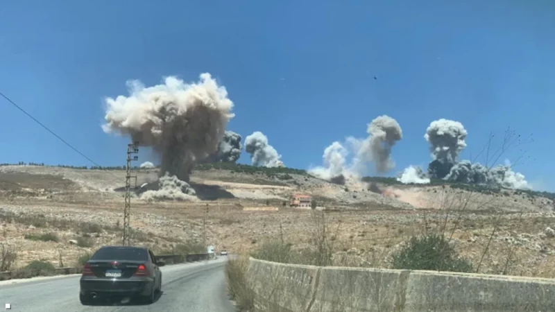 غارات جوية "إسرائيلية" على مواقع لحزب الله جنوبي لبنان 