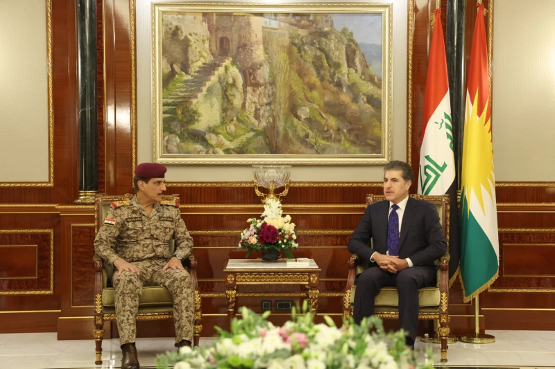 نيجيرفان بارزاني يبحث مع قيادة الجيش العراقي أمن الحدود والعلاقات مع واشنطن
